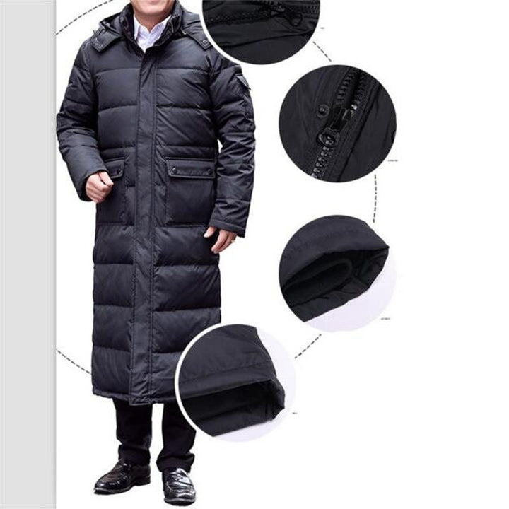 Men's Long Quilted Down Jacket Lisslune
