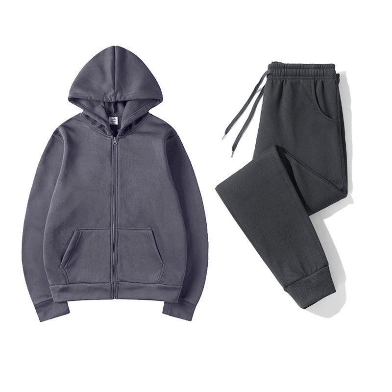 Women's sporty hoodie set with practical zipper and elastic waistband Lisslune