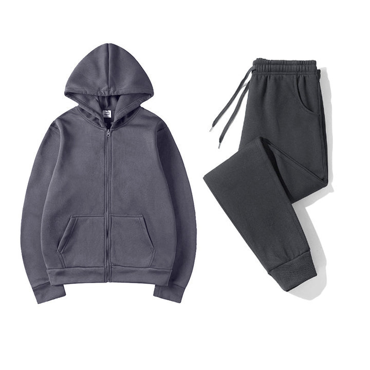 Women's sporty hoodie set with practical zipper and elastic waistband Lisslune