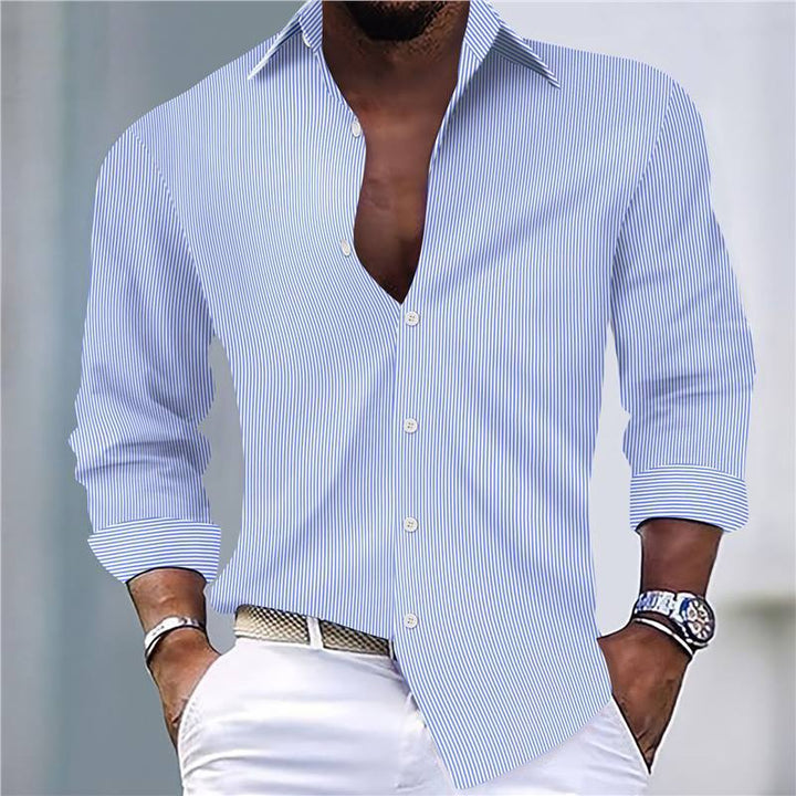 Men's elegant striped shirt made of breathable cotton Lisslune