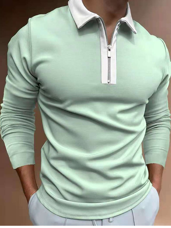 Men's sweatshirt with modern stand-up collar and functional zipper Lisslune