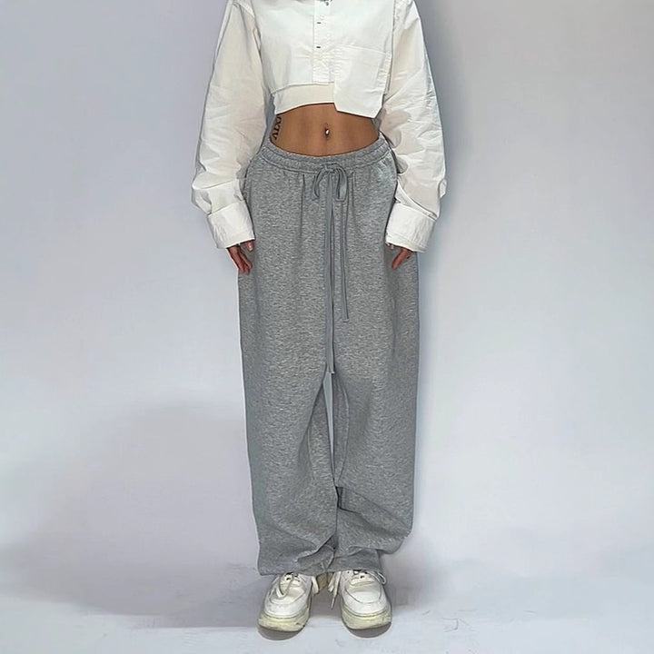 Women's comfortable leisure pants with elastic waistband and wide fit Lisslune