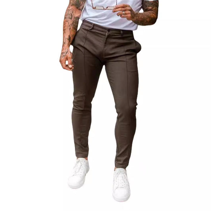 Men's Fashion Slim-Fit Jogging Pants with Elastic Waistband and Side Pockets Lisslune