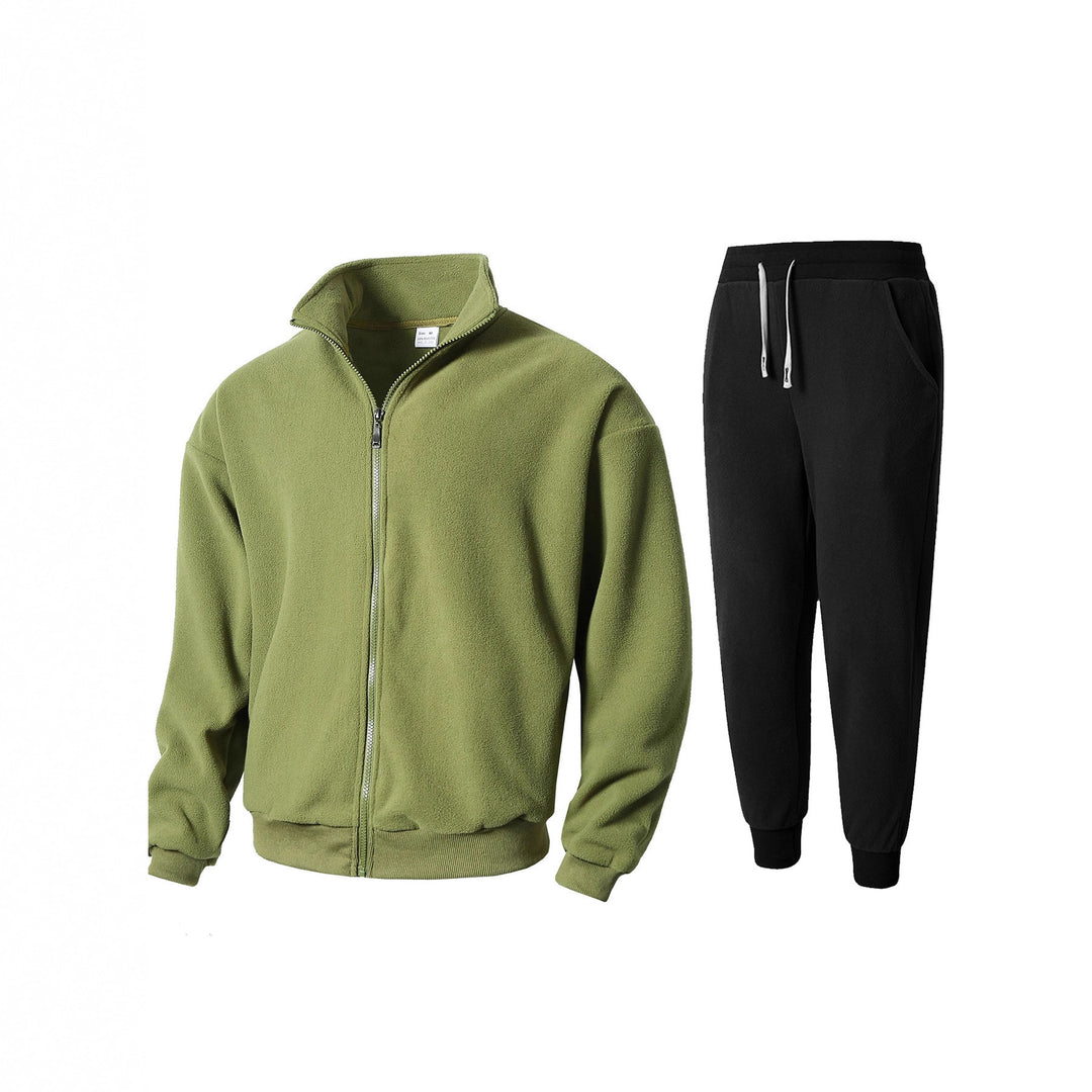 Men's fleece jacket and jogging pants set Lisslune