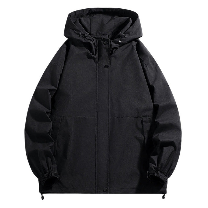 Men Water-Repellent Transition Jacket with Adjustable Hood and Practical Pockets Lisslune