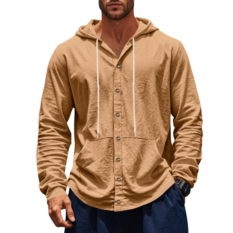 Men's Shirt Jacket with Hood Lisslune