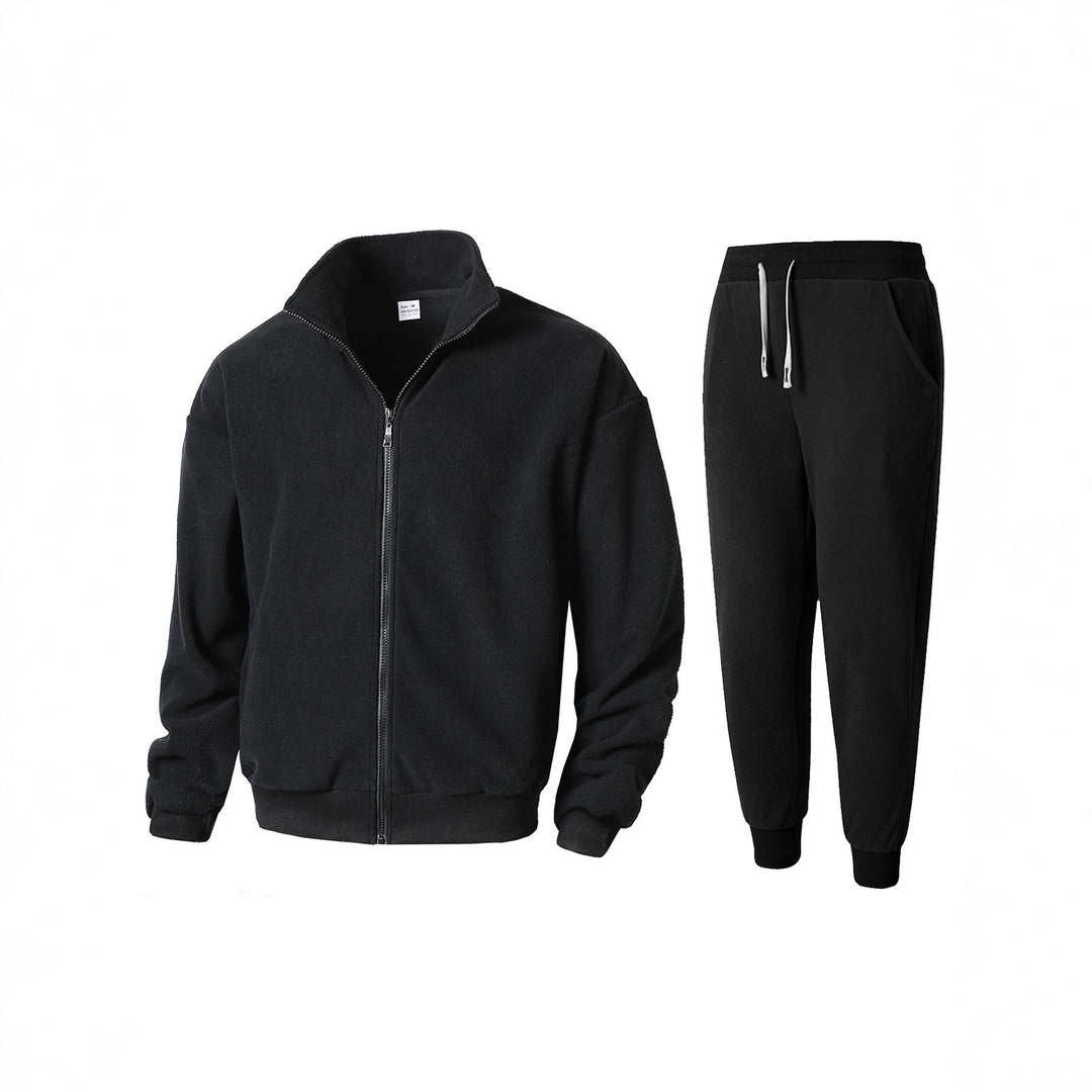 Men's fleece jacket and jogging pants set Lisslune