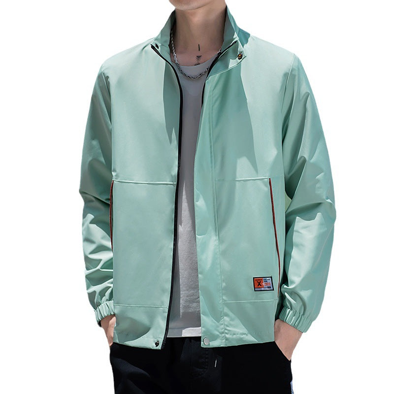 Men's Water-Repellent Sports Jacket with Elastic Cuffs and High Collar Lisslune