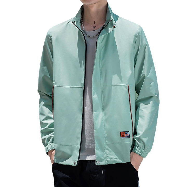 Men's Water-Repellent Sports Jacket with Elastic Cuffs and High Collar Lisslune