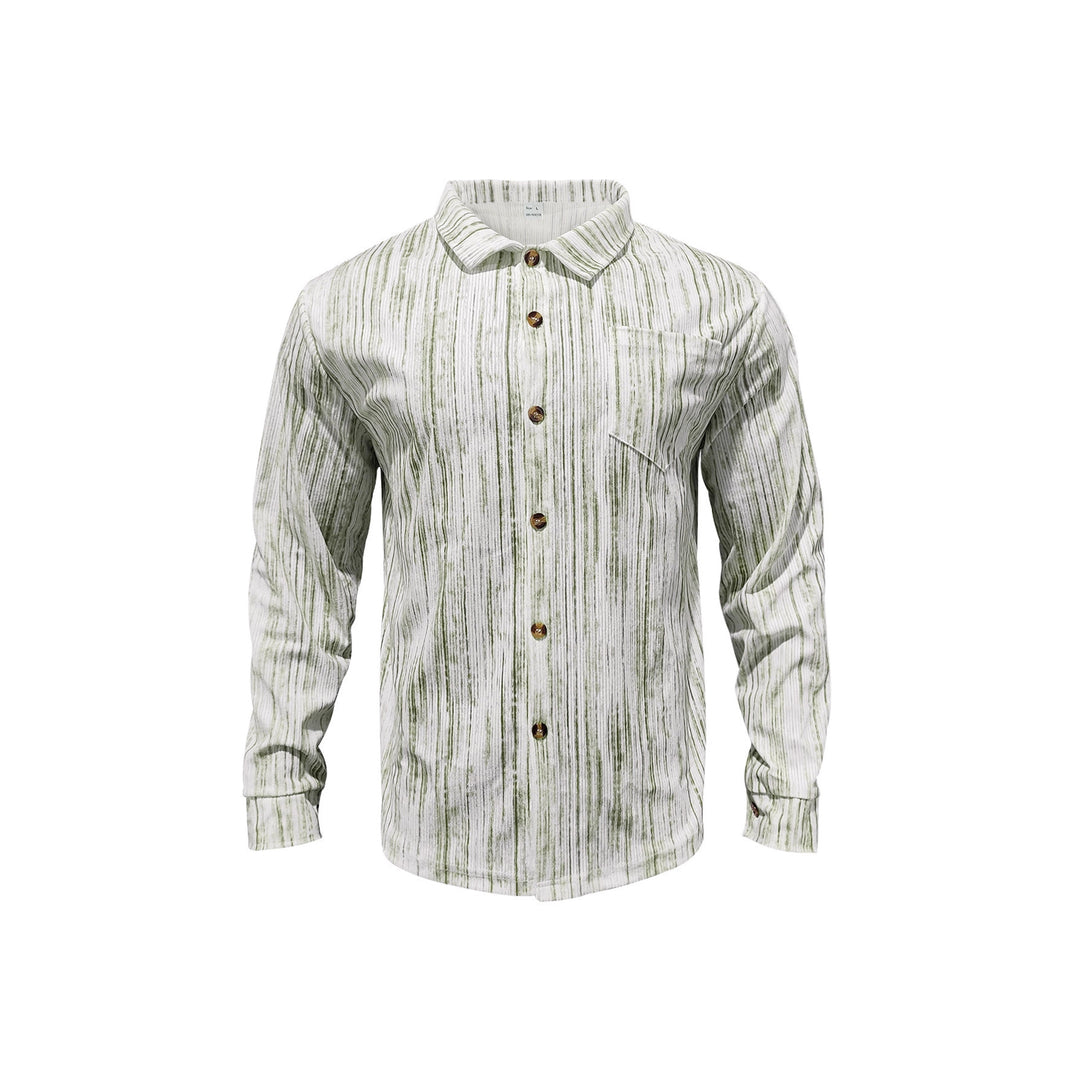 Men's Long Sleeve Shirt with Textured Design Lisslune
