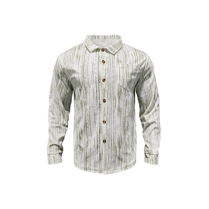 Men's Long Sleeve Shirt with Textured Design Lisslune