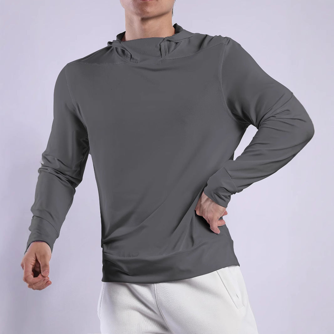 Men's Breathable Training Top with Innovative Hood and Moisture-Regulating Material Lisslune