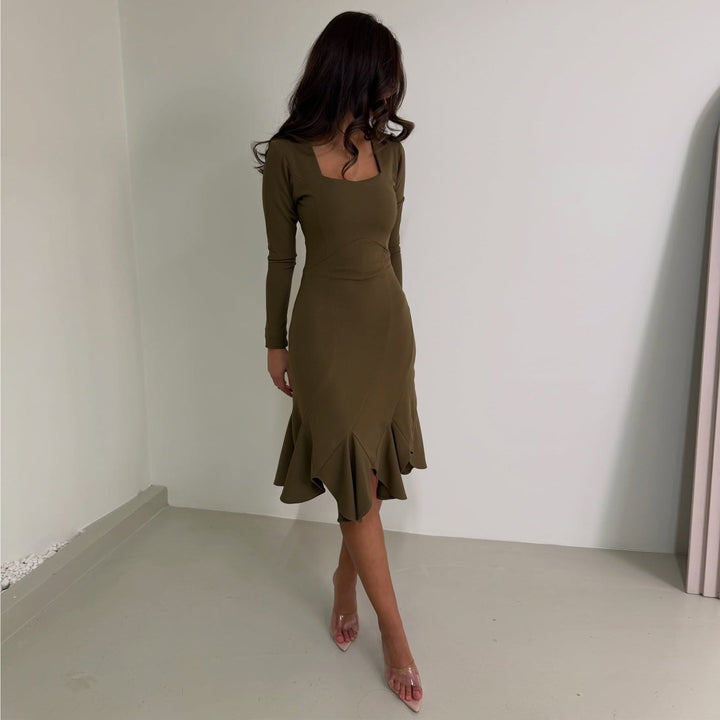 Women's dress with sophisticated cut Lisslune