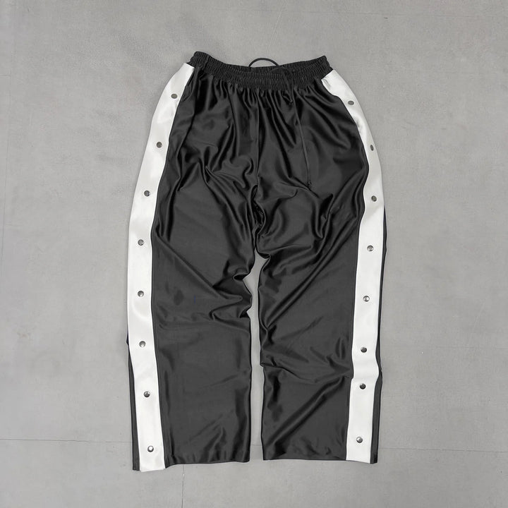 Ladies Sporty Snap Button Pants Lisslune