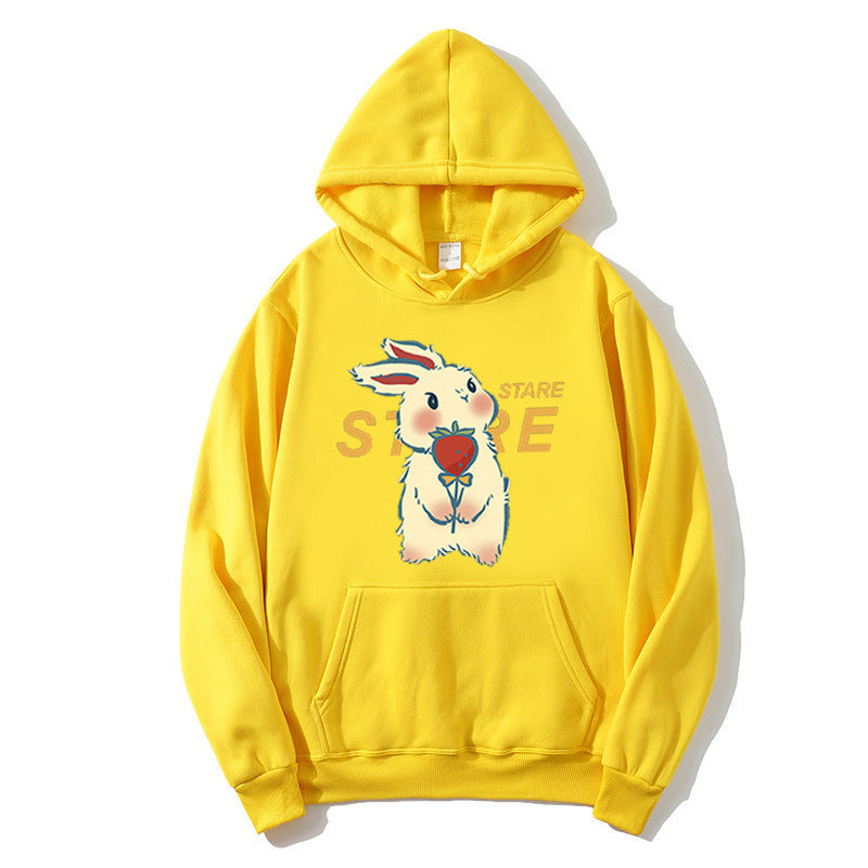 Women's hoodie with playful rabbit motif and inspirational slogan Lisslune