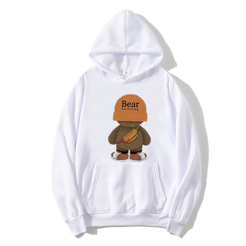 Women's hoodie with playful bear design and high-quality fleece Lisslune
