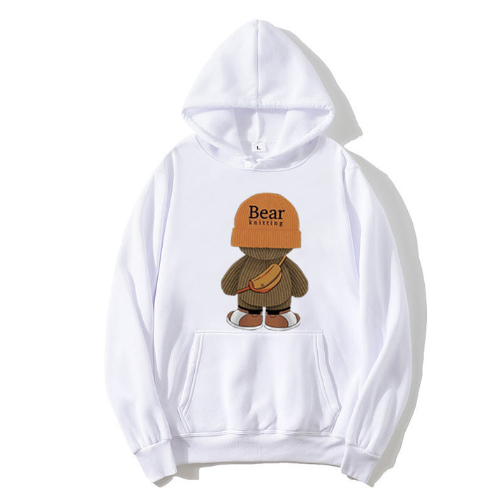 Women's hoodie with playful bear design and high-quality fleece Lisslune