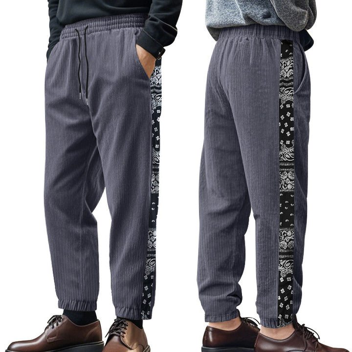 Men's leisure trousers with unique pattern Lisslune