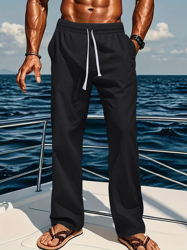 Men's comfortable leisure pants with elastic waist Lisslune
