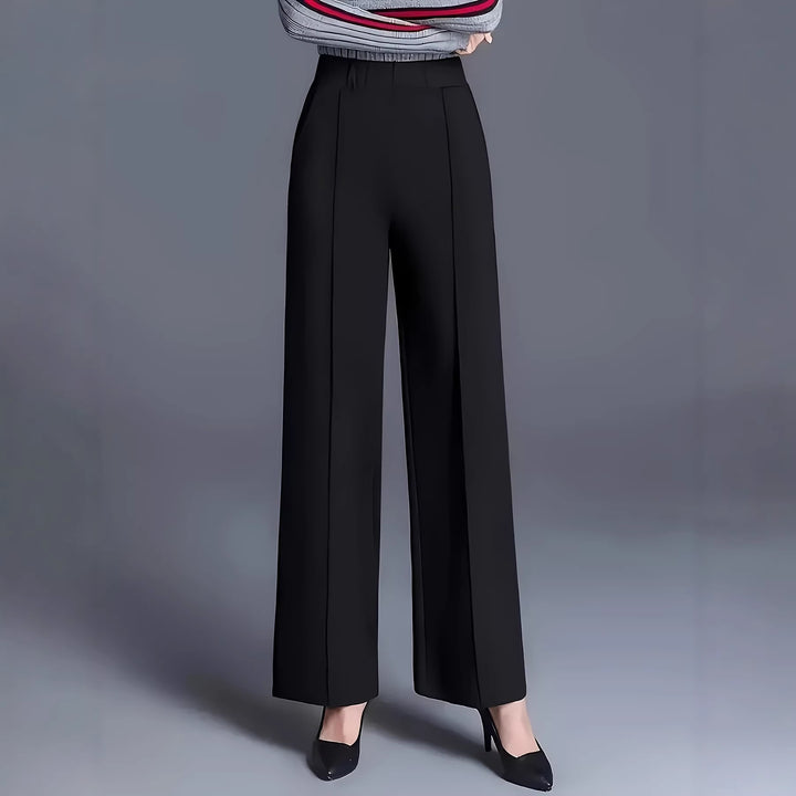 Women's Wide High-Waisted Trousers with Elegant Pleats Lisslune