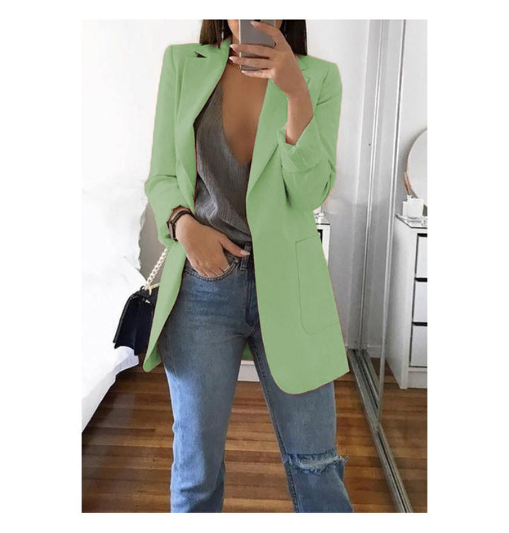 Damen eleganter Blazer mit tailliertem Schnitt und praktischen Taschen Lisslune