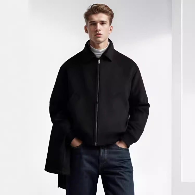 Men's colorful fleece bomber jacket with side pockets Lisslune