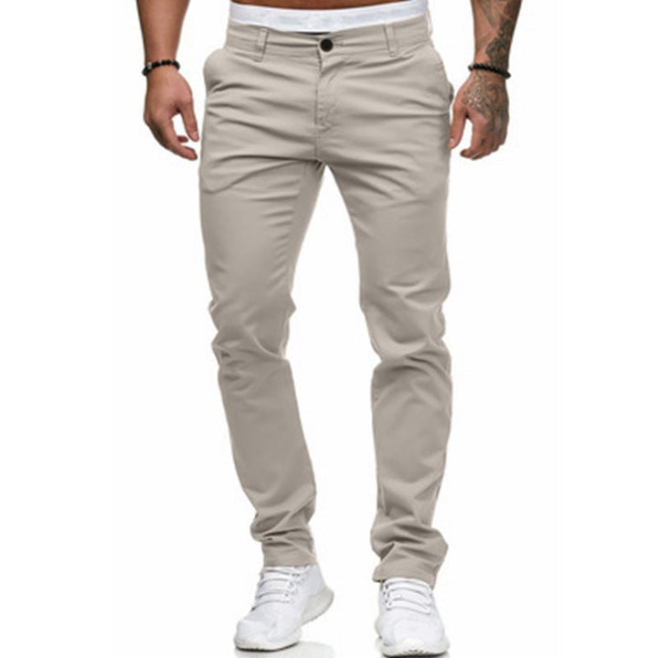 Men's Tailored Slim-Fit Chino Pants Lisslune