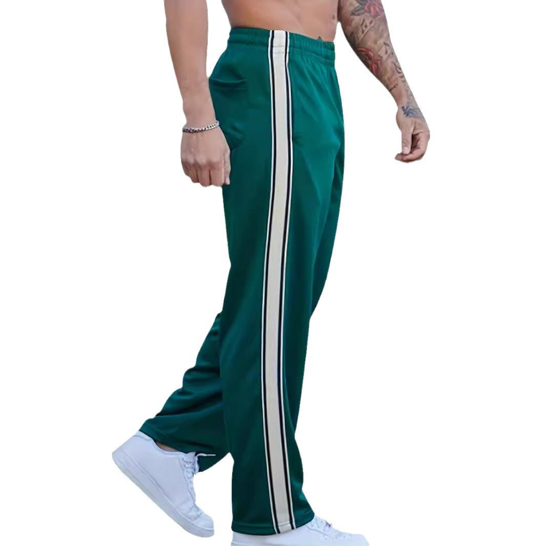 Men's Sporty Casual Pants with Side Stripe Lisslune