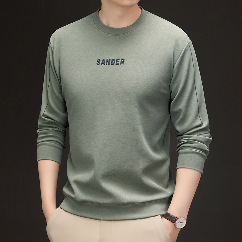 Men's sporty crew neck sweater with modern lettering Lisslune