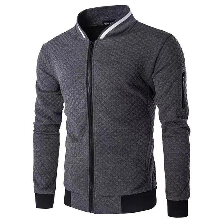 Men's sporty quilted jacket with modern zipper and side pockets Lisslune
