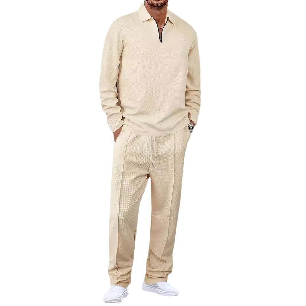 Men's sporty tracksuit with textured outer material and practical zip pockets Lisslune