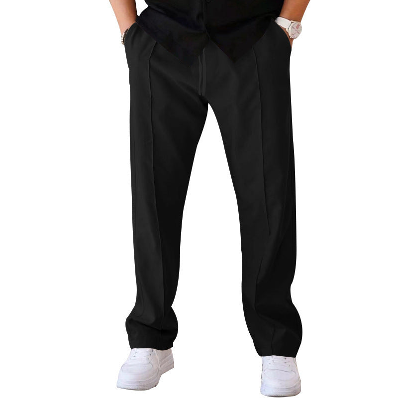 Men's elegant high-waisted leisure pants with practical pockets Lisslune