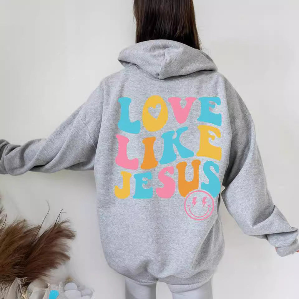Women's Oversized Hoodie with Colorful Print Lisslune
