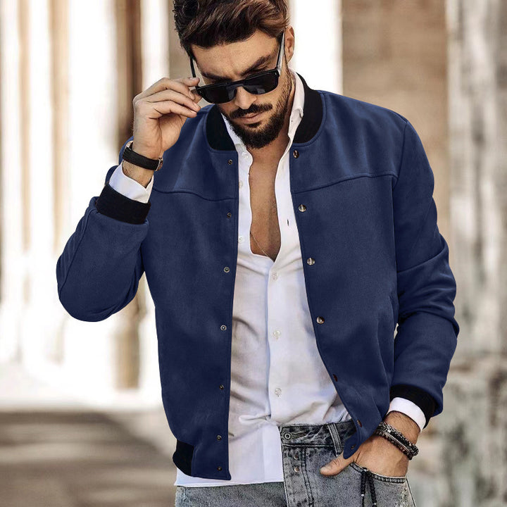 Men's sporty bomber jacket with practical zippered pockets Lisslune