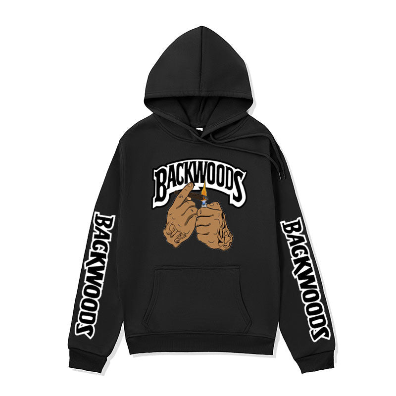 Women’s hooded sweater with creative graphic design and side kangaroo pockets Lisslune
