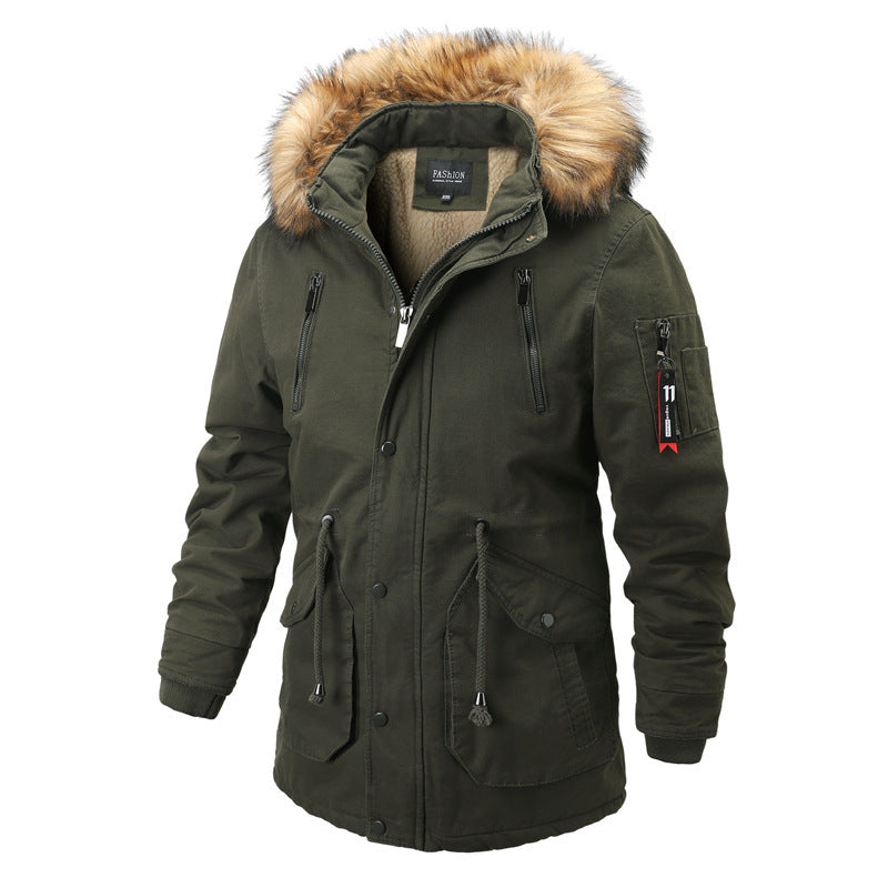 Men's Parka Jacket with Detachable Hood and Insulating Inner Lining Lisslune
