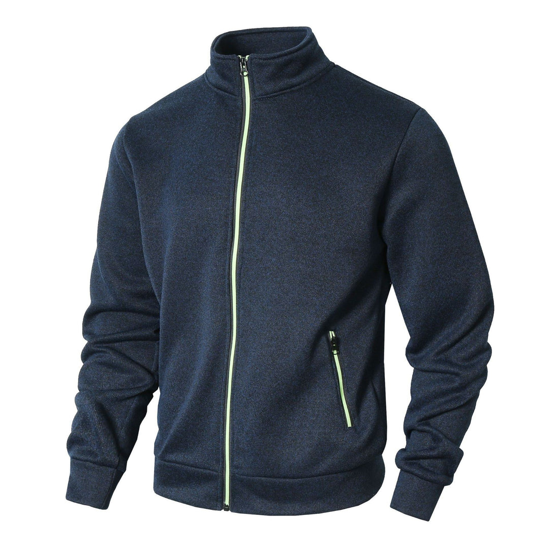 Men's fleece jacket with high collar and zipper Lisslune