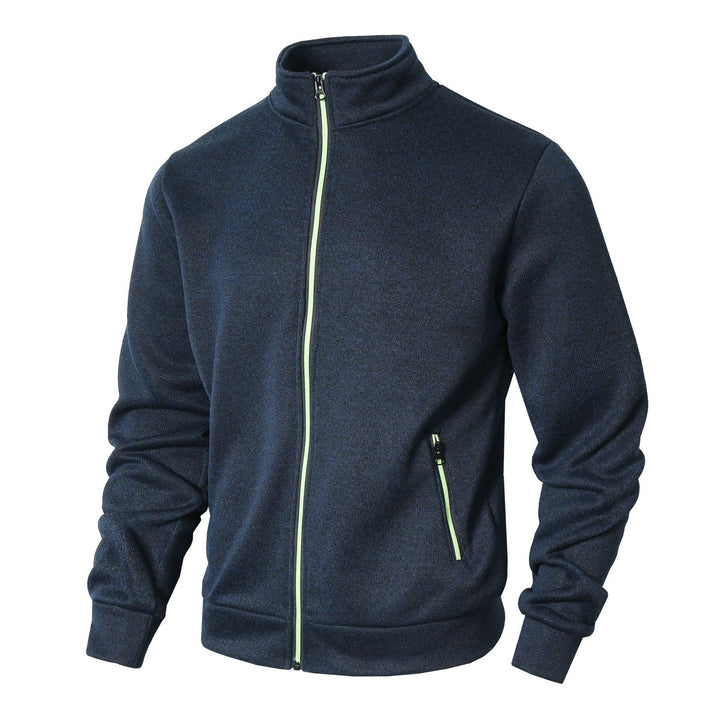 Men's fleece jacket with high collar and zipper Lisslune