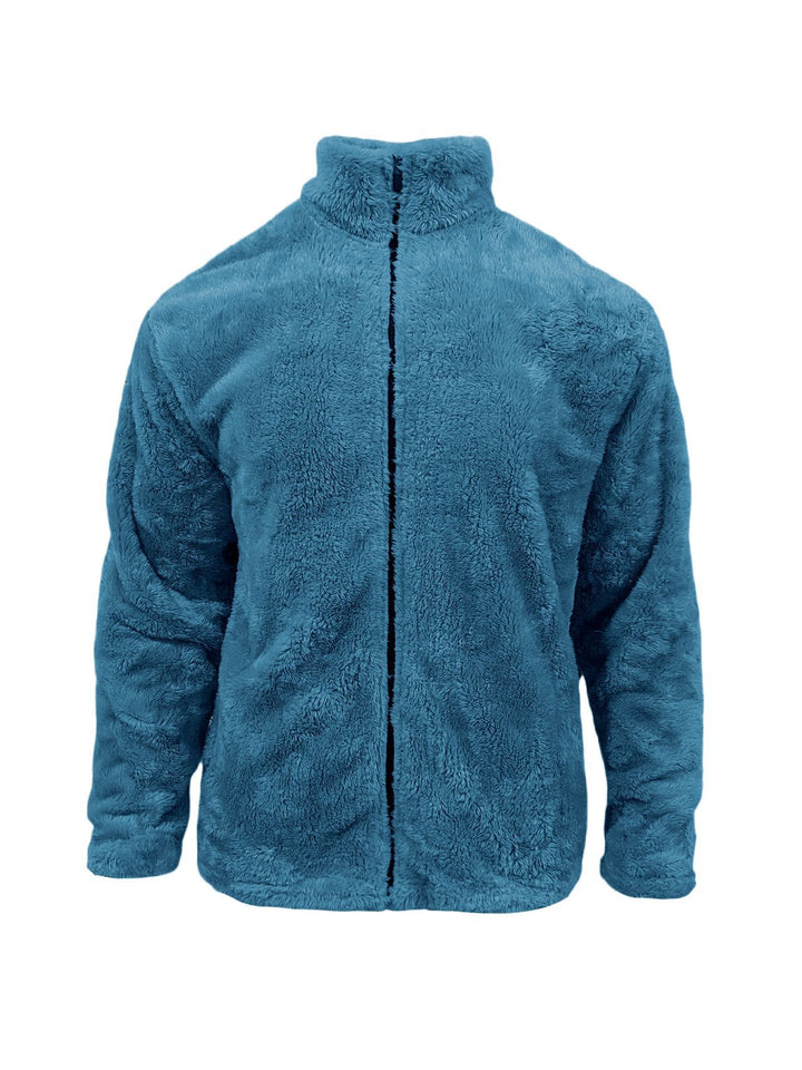 Men's cozy fleece jacket with high collar and practical pockets Lisslune