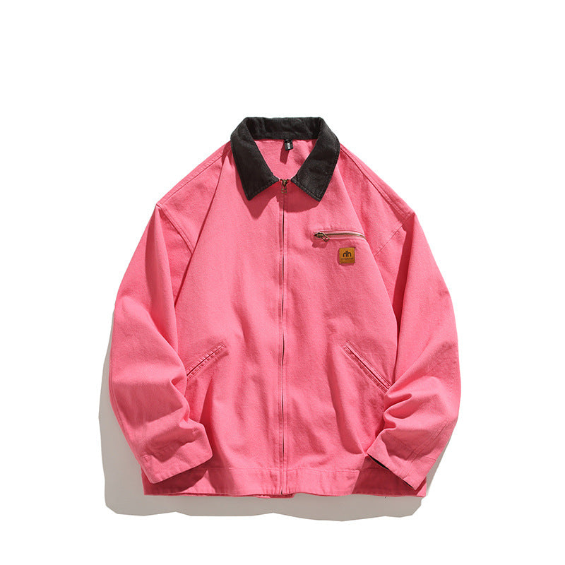 Men's robust leisure jacket with high collar and practical pockets Lisslune