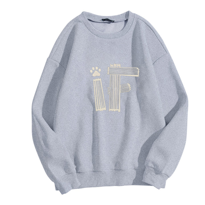 Women's casual sweatshirt with creative graphic print Lisslune