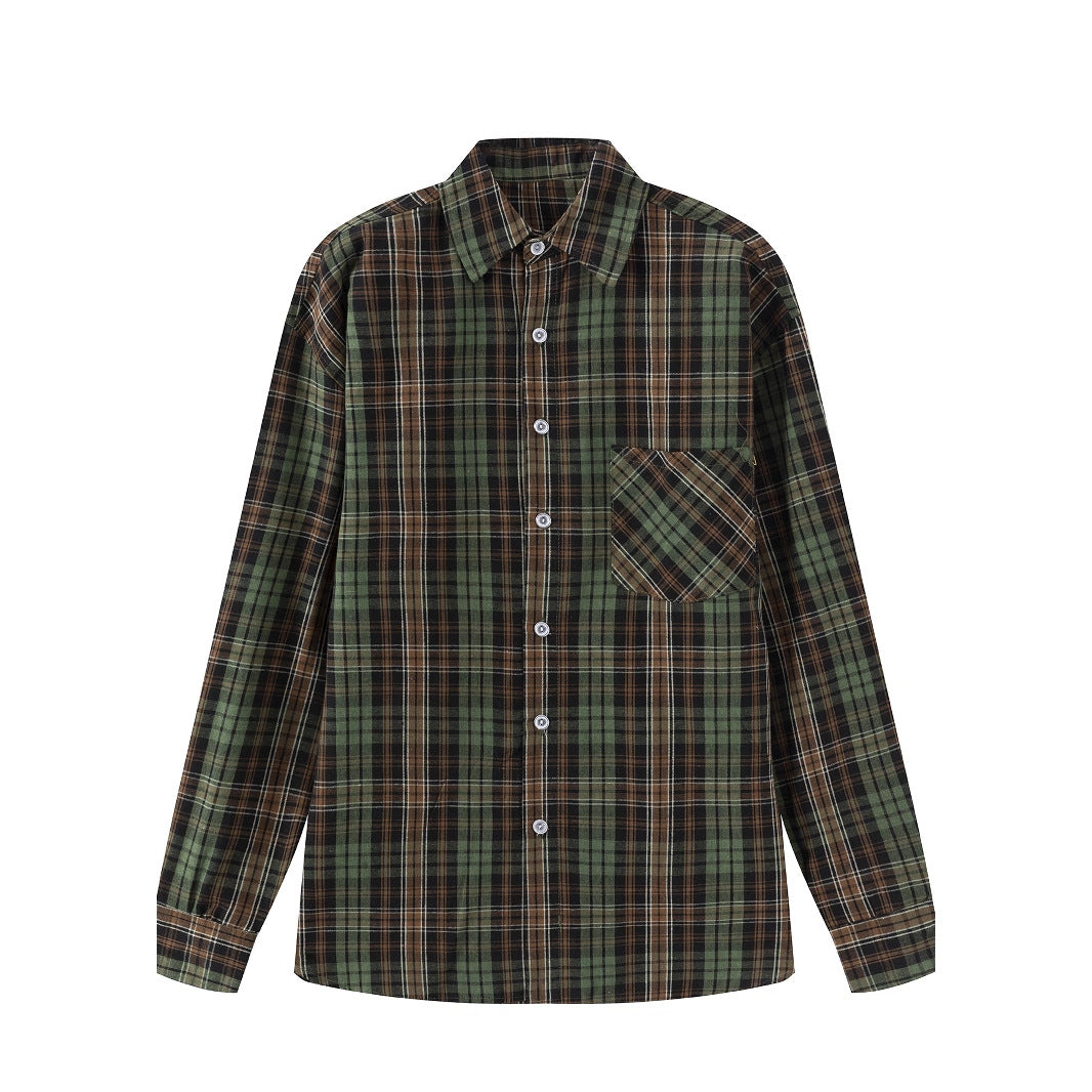 Men's Checked Cotton Shirt Lisslune