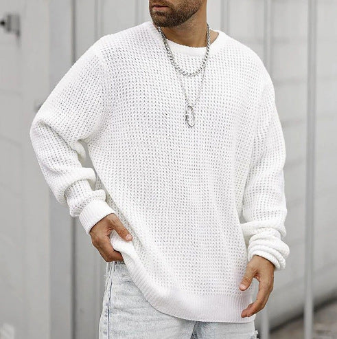 Men's Structured Sweater with Round Neck Lisslune