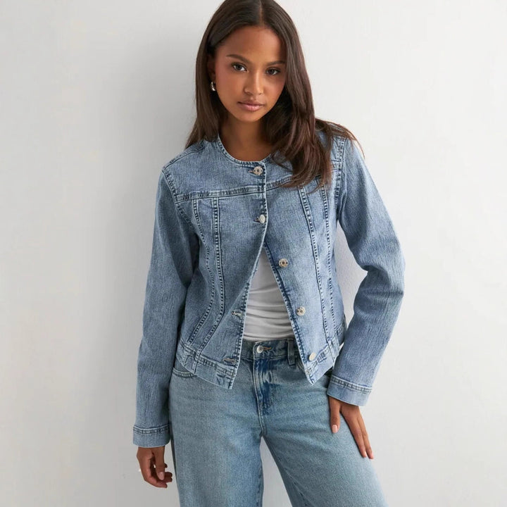 Damen zeitlose Denim-Jacke im modernen Schnitt Lisslune