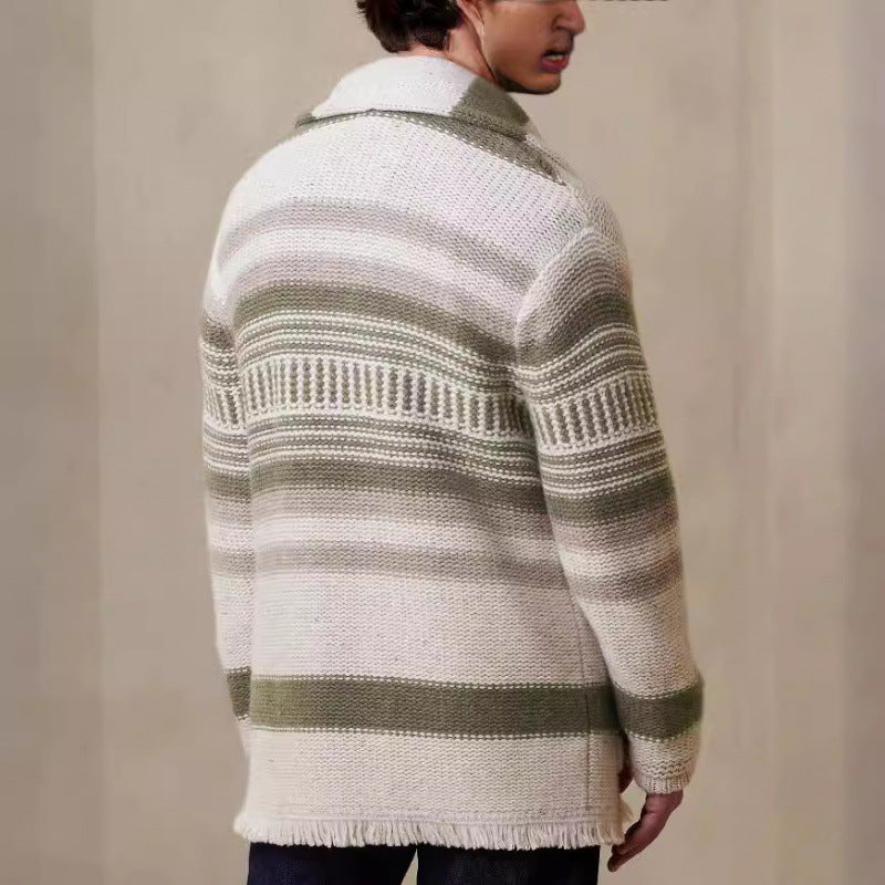 Men's cardigan with modern pattern and practical pockets Lisslune