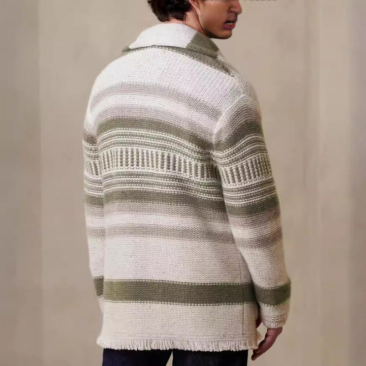 Men's cardigan with modern pattern and practical pockets Lisslune