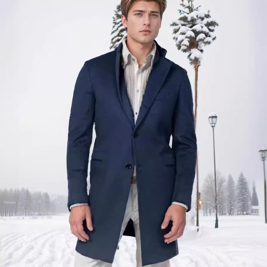 Men's elegant wool coat with a slim silhouette Lisslune