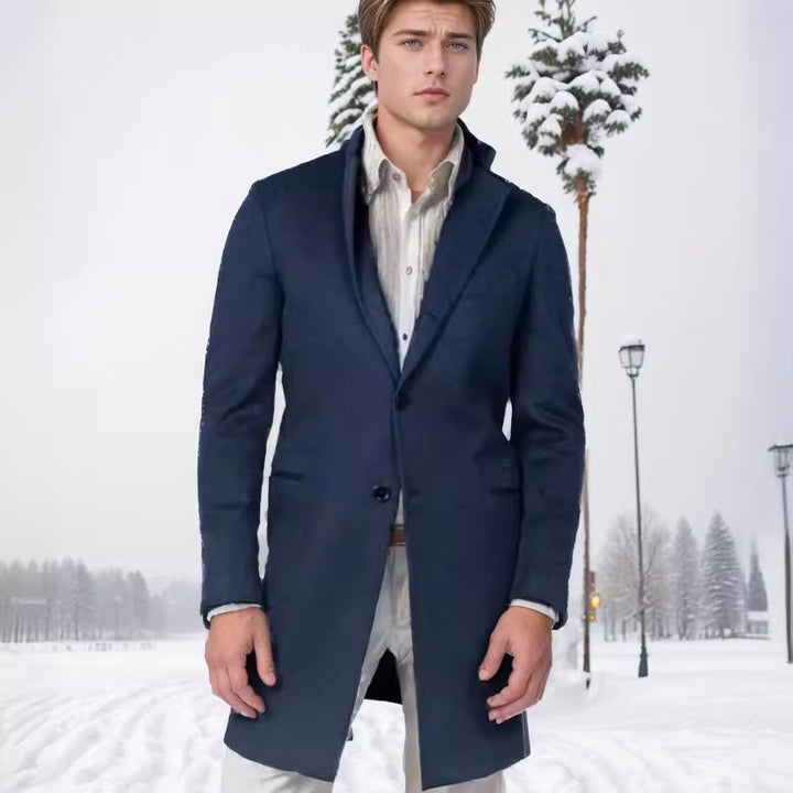 Men's elegant wool coat with a slim silhouette Lisslune
