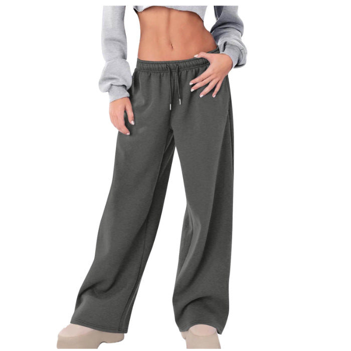Women's loose casual pants with elastic waistband and side pockets Lisslune