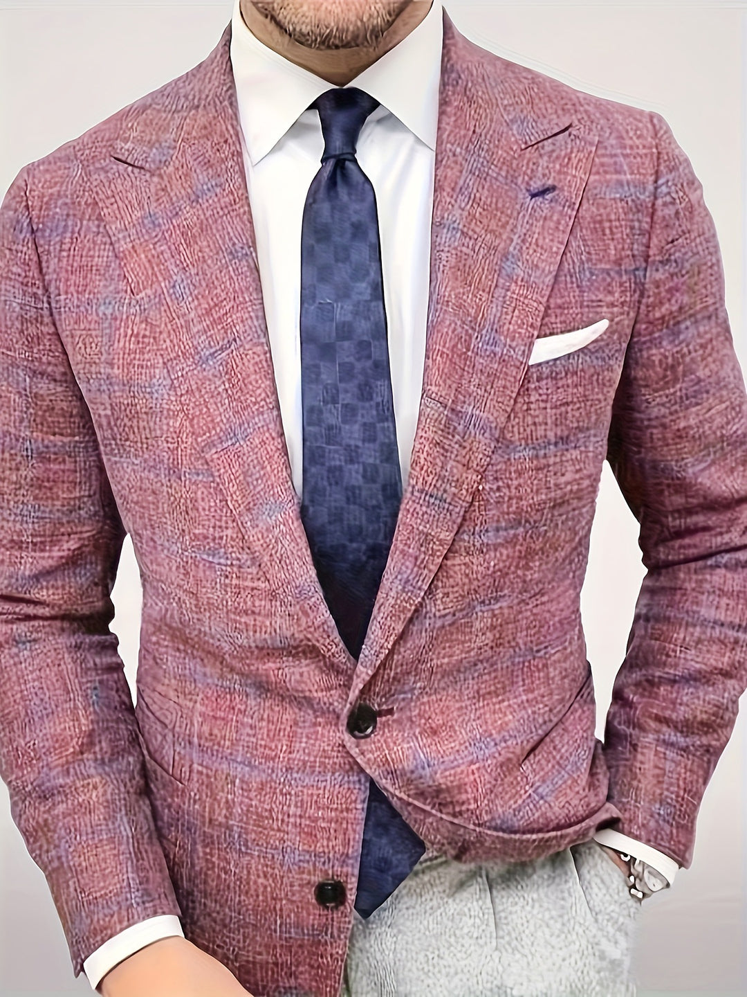 Men's stylish checked blazer Lisslune